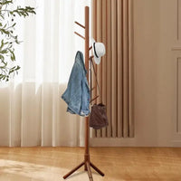 Porte-manteau sur pied au design d'arbre classique brun foncé