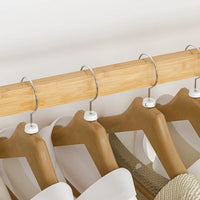 Porte-manteau extensible en bois de bambou naturel